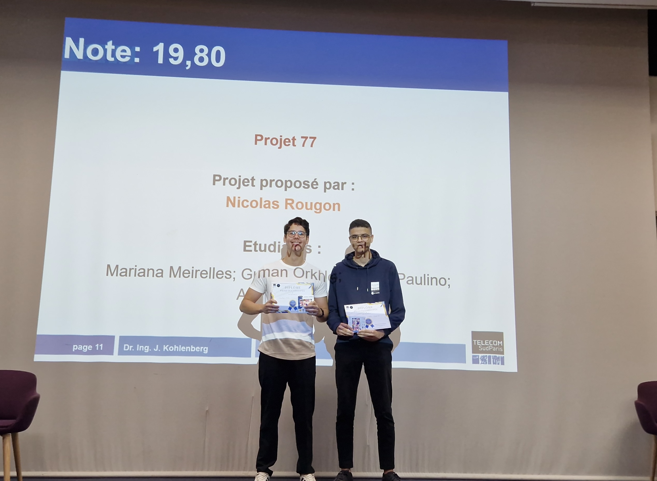 Gustavo recebendo o prêmio Cassiopée (2024)